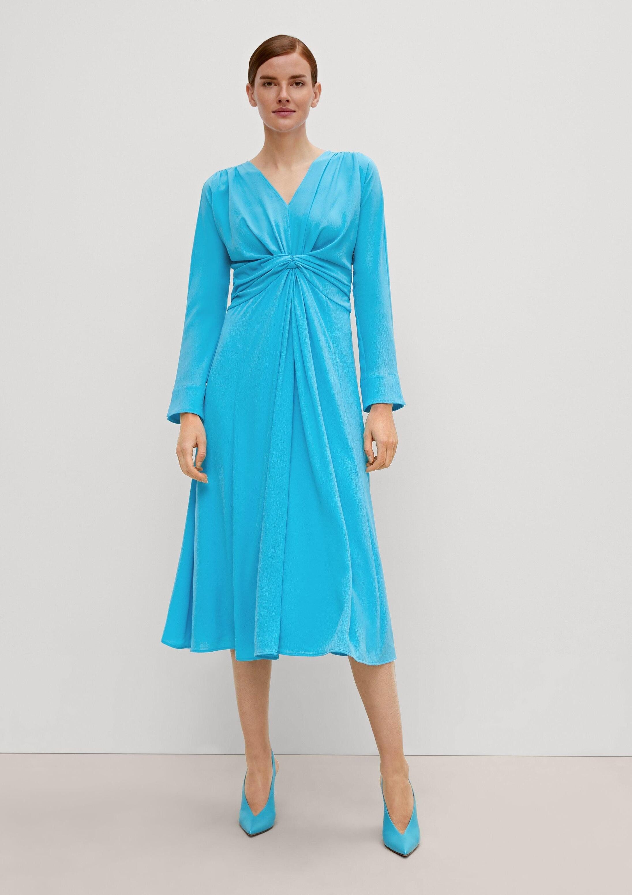 comma Midikleid Kleid Kleid aus Crêpe