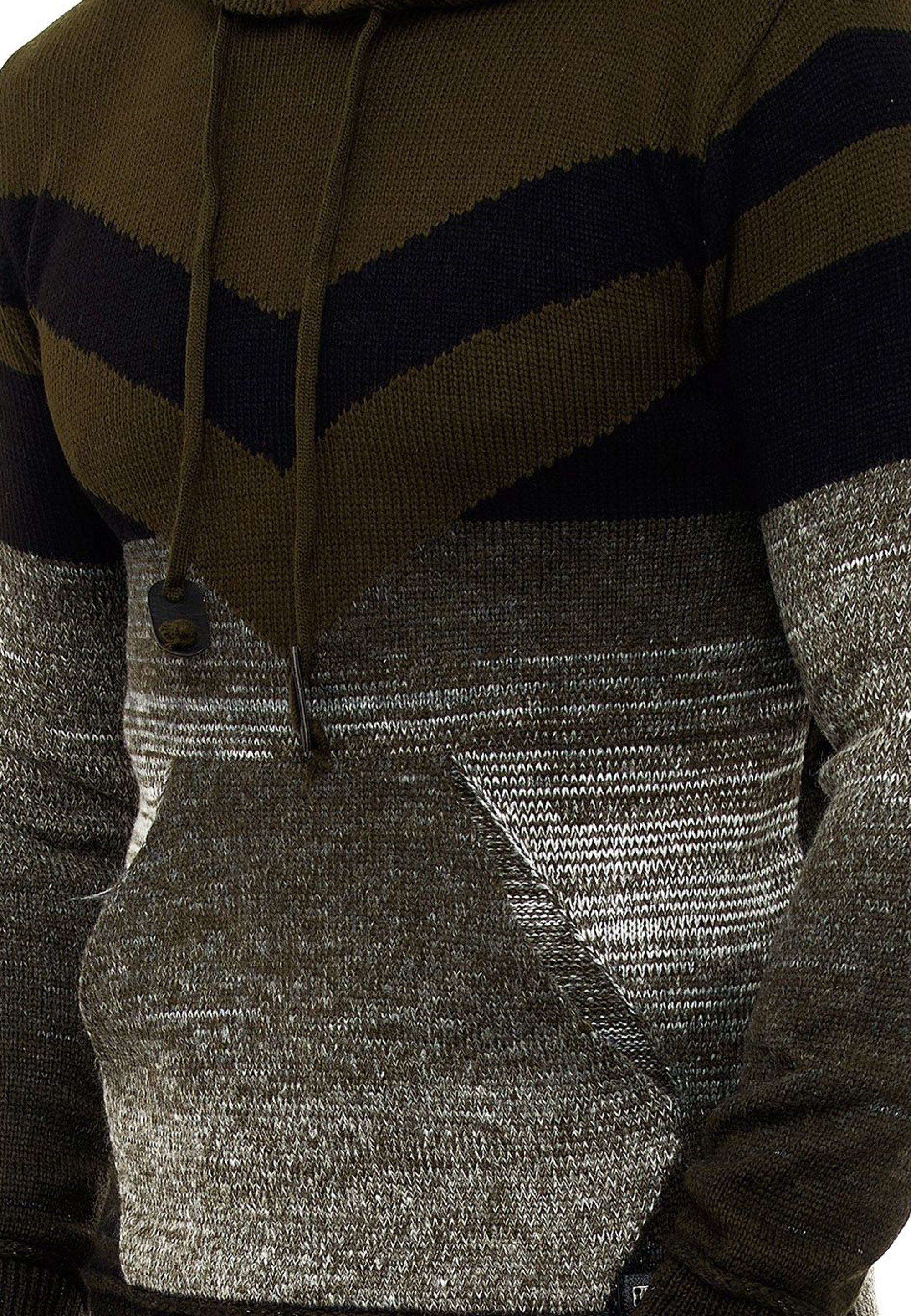Kapuzensweatshirt lässigen im khaki Design Neal Rusty