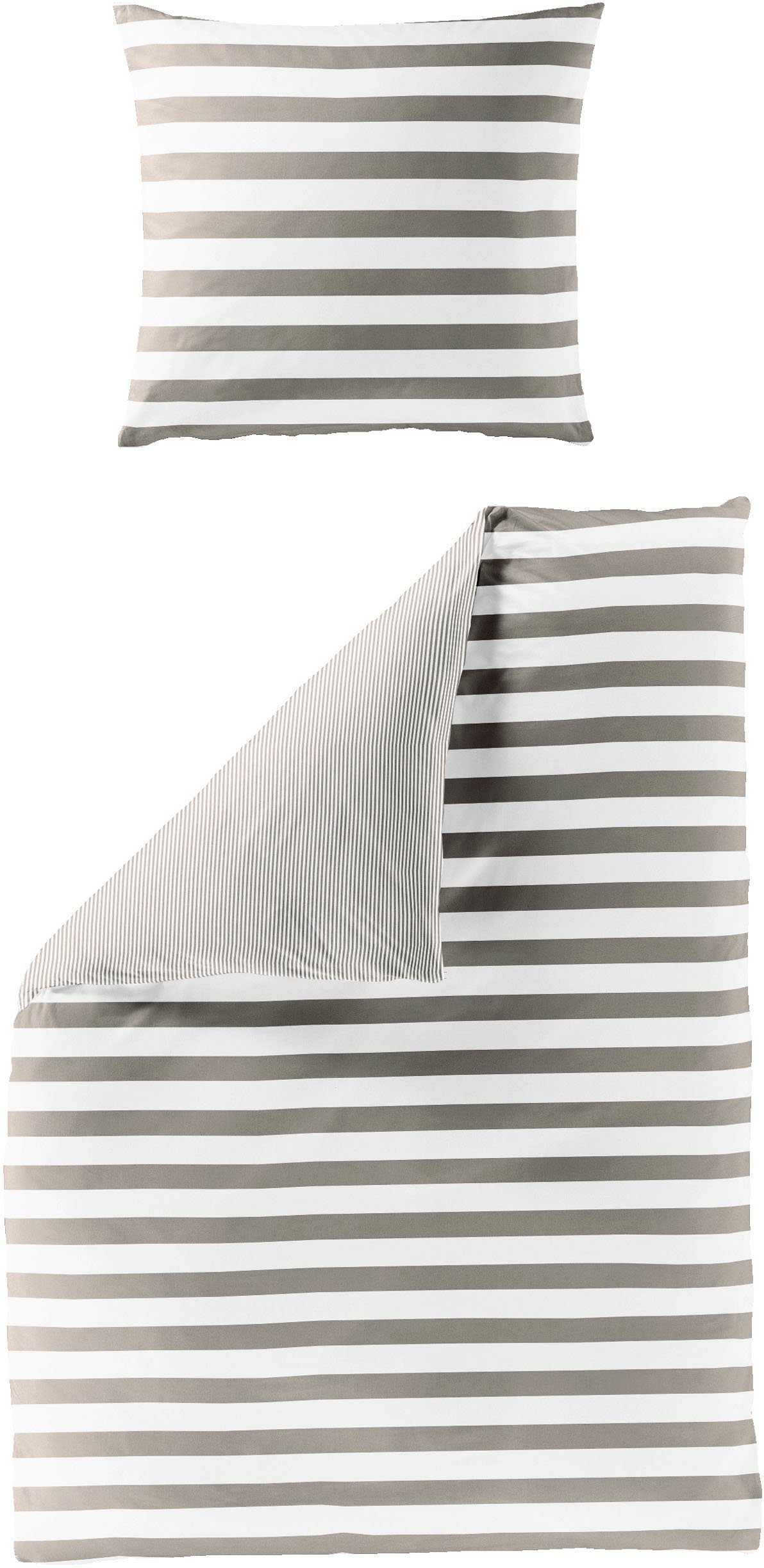 BIERBAUM Bettwäsche Modern Stripes, Mako-Satin, 2 günstig online kaufen