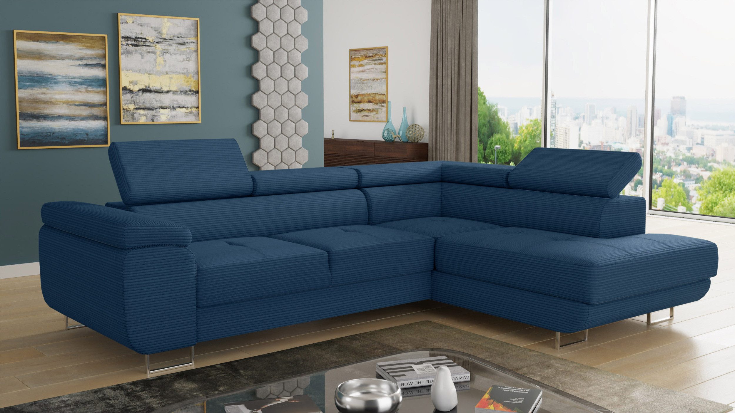 Sofnet Ecksofa Caris Cord, mit Schlaffunktion günstig online kaufen