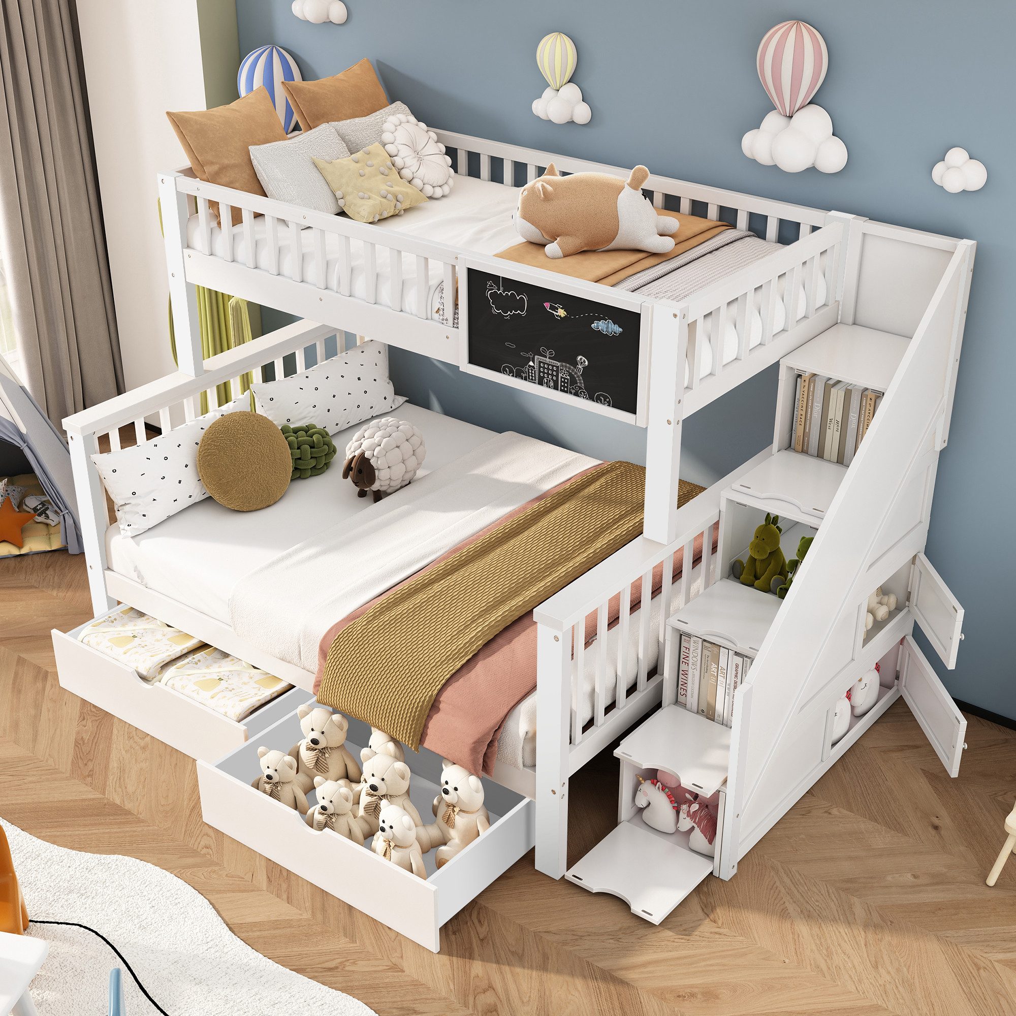 STILVORA Etagenbett 90×200+140×200 Kinderbett mit Matratze,Jugendbett günstig online kaufen