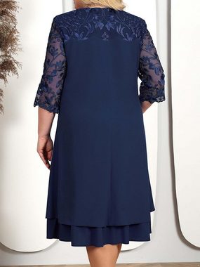 BlauWave Dirndl 2-in-1-Kleid Sommerkleider für Damen lässig Boho-Kleid (1-tlg., Kleider für die Brautmutter) Lässige große Größe
