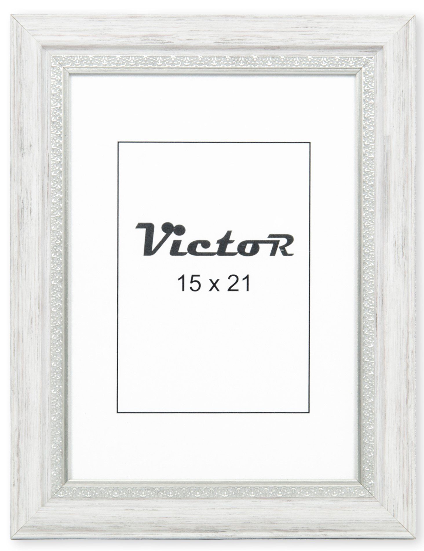 Victor (Zenith) Bilderrahmen Bilderrahmen \"Boho\" - Farbe: Weiß - Größe: 15 x 21 cm, Bilderrahmen Weiß 15x21 cm (A5), Bilderrahmen Vintage, Landhaus