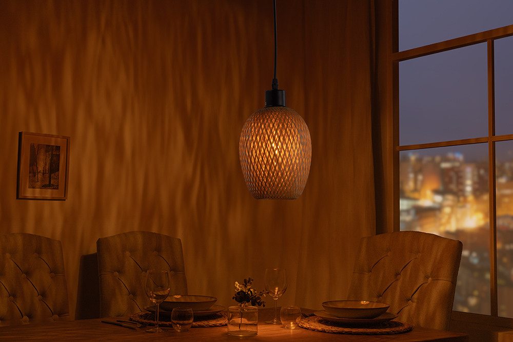 riess-ambiente Hängeleuchte ORGANIC LIVING 20cm natur · Pendellampe mit Sch günstig online kaufen