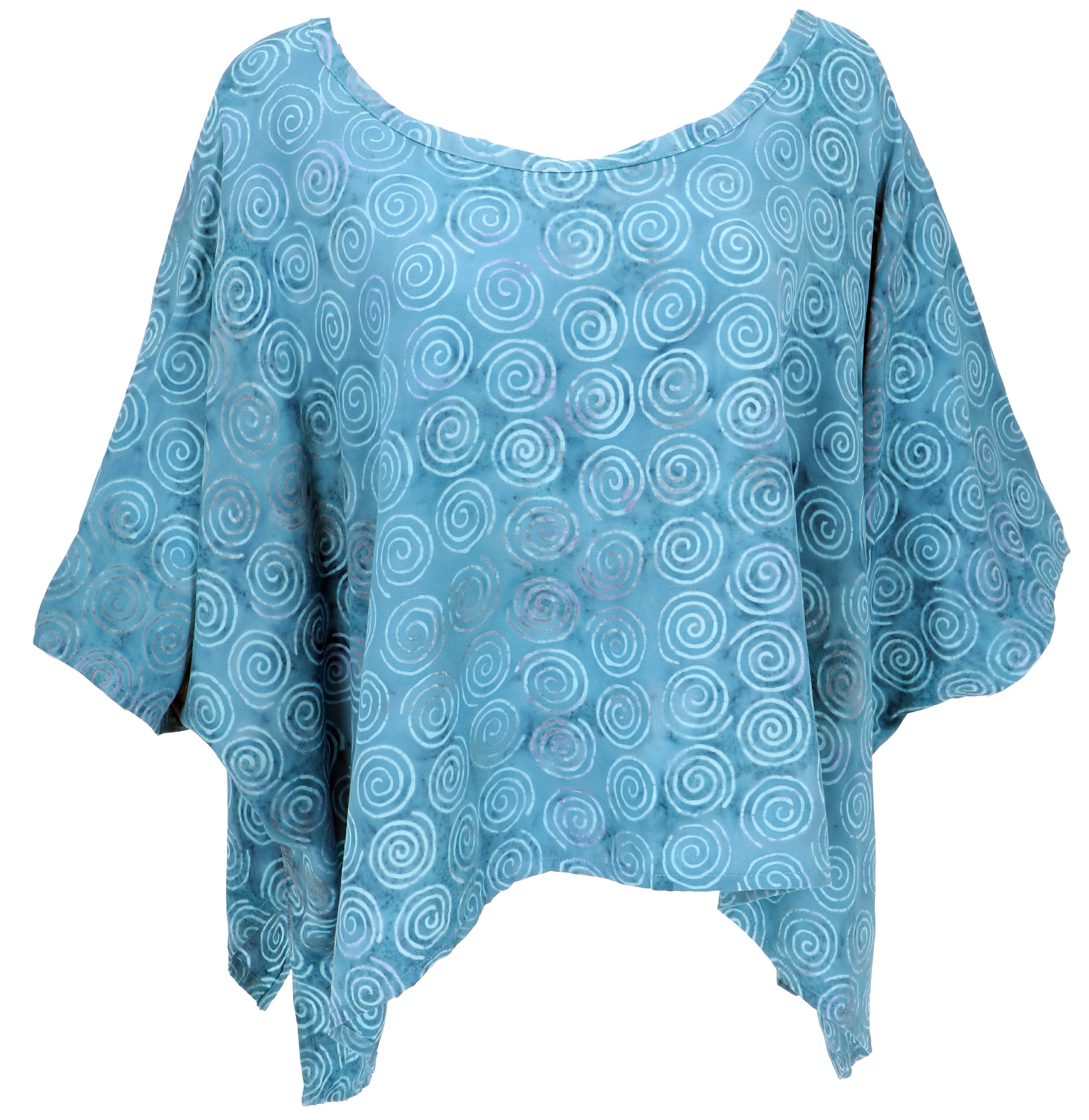 Guru-Shop Longbluse Weites Boho plus size Blusentop mit.. alternative Bekleidung
