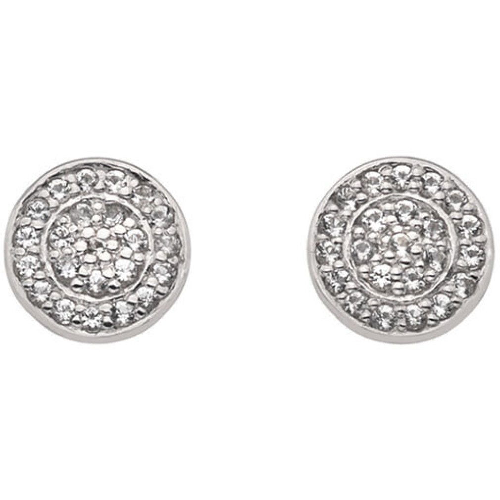 Diamond Ohrring-Set Silver earrings with Flora DE582 topas