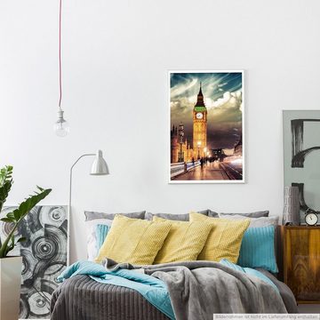Sinus Art Poster 90x60cm Poster Urbane Fotografie Big Ben bei Sonnenaufgang London England