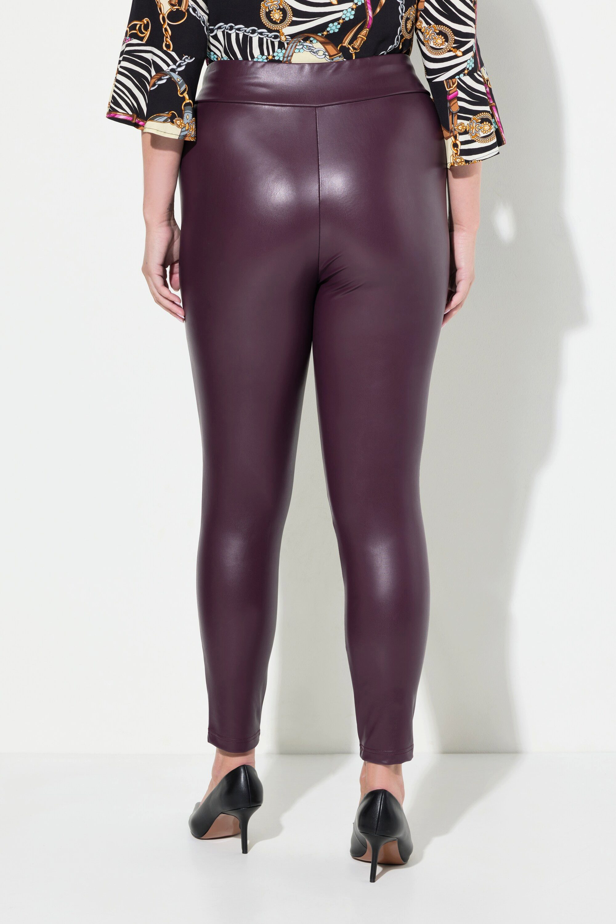MIAMODA Leggings Leggings Skinny Fit Lederoptik Elastikbund
