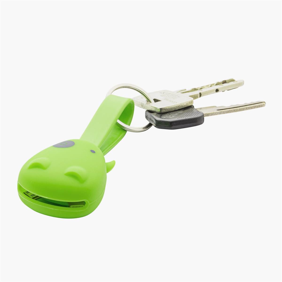 Munkees Schlüsselanhänger Mobiles USB-Ladekabel mit Lightning & Micro-USB Grün