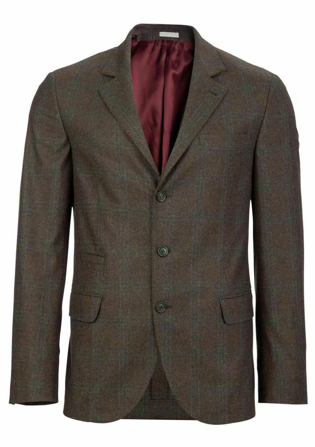 BRUNELLO CUCINELLI Sakko Kariertes Anzug Blazer Satinfutter, Zwei Rückenschlitze, Pattentaschen, Rückenschlitze
