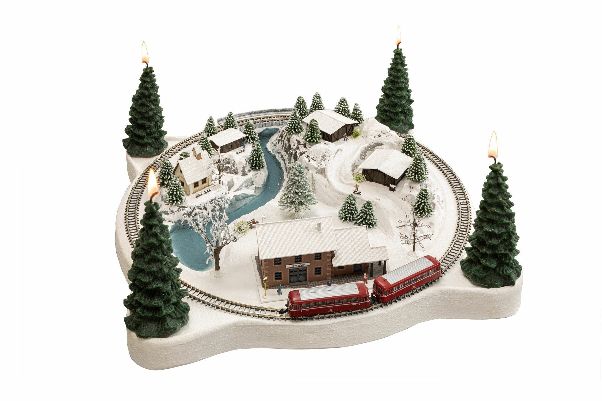 NOCH Modelleisenbahn-Застосуватиgelände NOCH® Adventskranz „Winterzauber“, mit romatischem