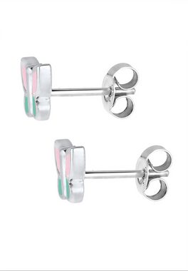 Elli Paar Ohrstecker Kinder Schmetterling Pastel Emaille 925 Silber, Schmetterling