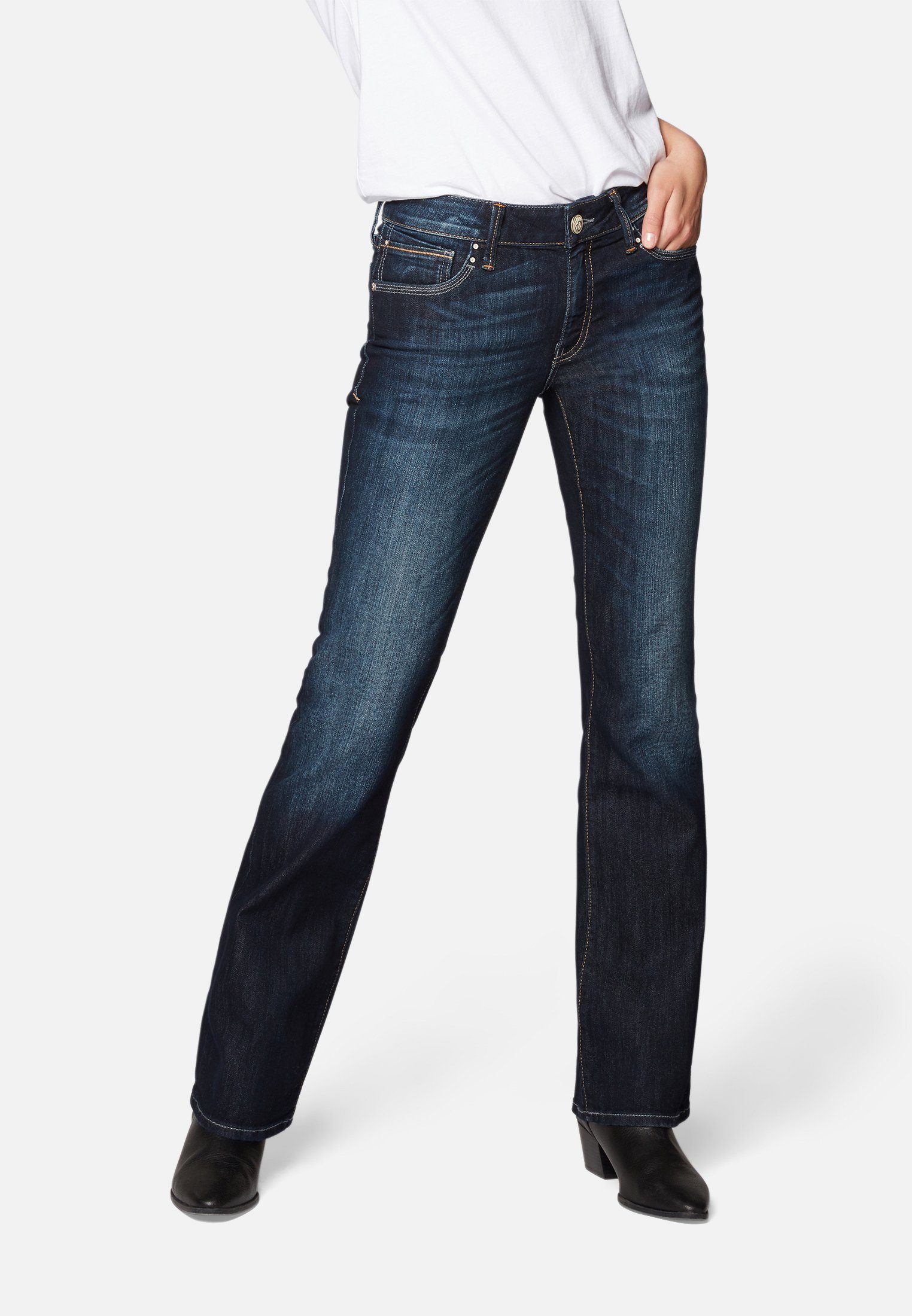 Mavi Bootcut-Jeans BELLA MID RISE Leicht ausgestelltes Bein