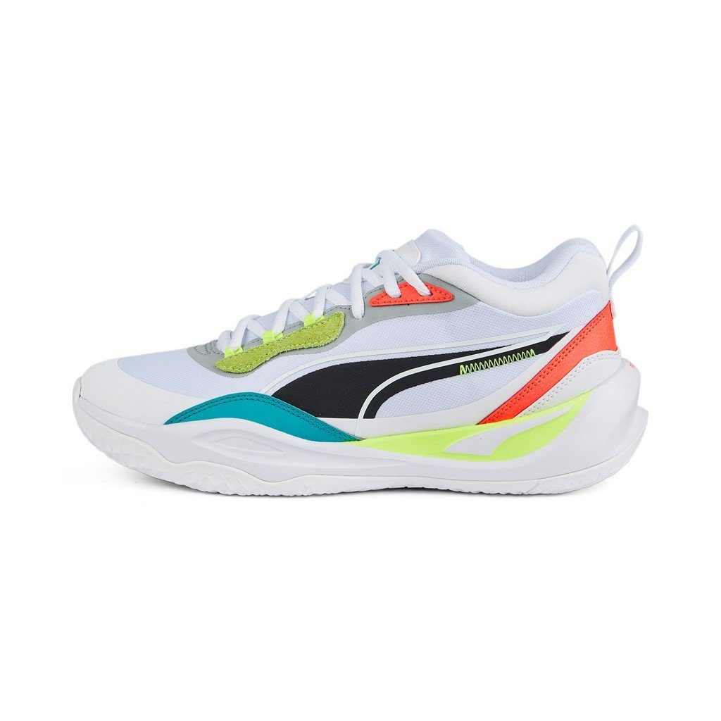 PUMA Indoor-Hallenschuhe Playmaker Pro weiss/bunt Herren Badmintonschuh günstig online kaufen