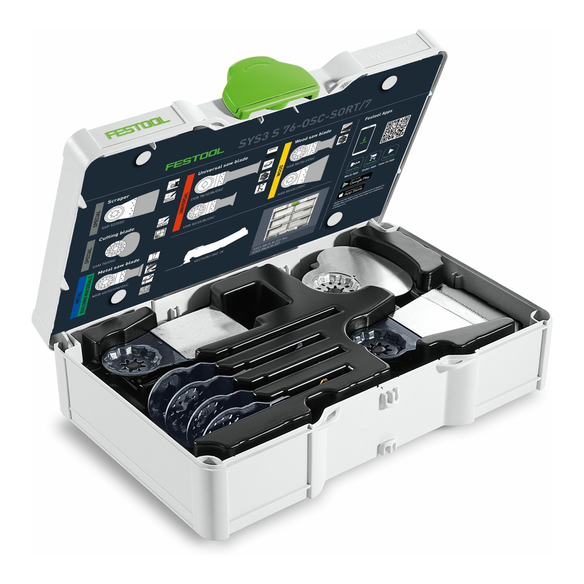 FESTOOL Multitool Festool Sägeblatt-Set Oszillieren SYS3 S 76-OSC-SORT/7