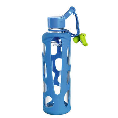 LEONARDO Trinkflasche Trinkflasche 500 ml Bambini Blau Krokodil, Kindertrinkflasche für Schule und Kita
