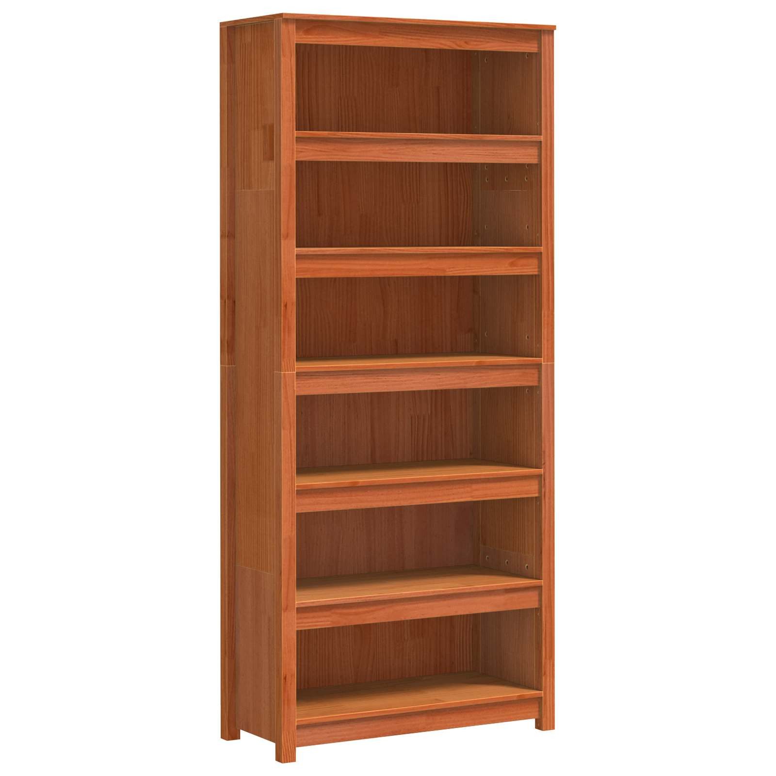 vidaXL Bücherregal Bücherregal Wachsbraun 80 x 35 x 183 cm Massives Kiefernholz, 1-tlg.