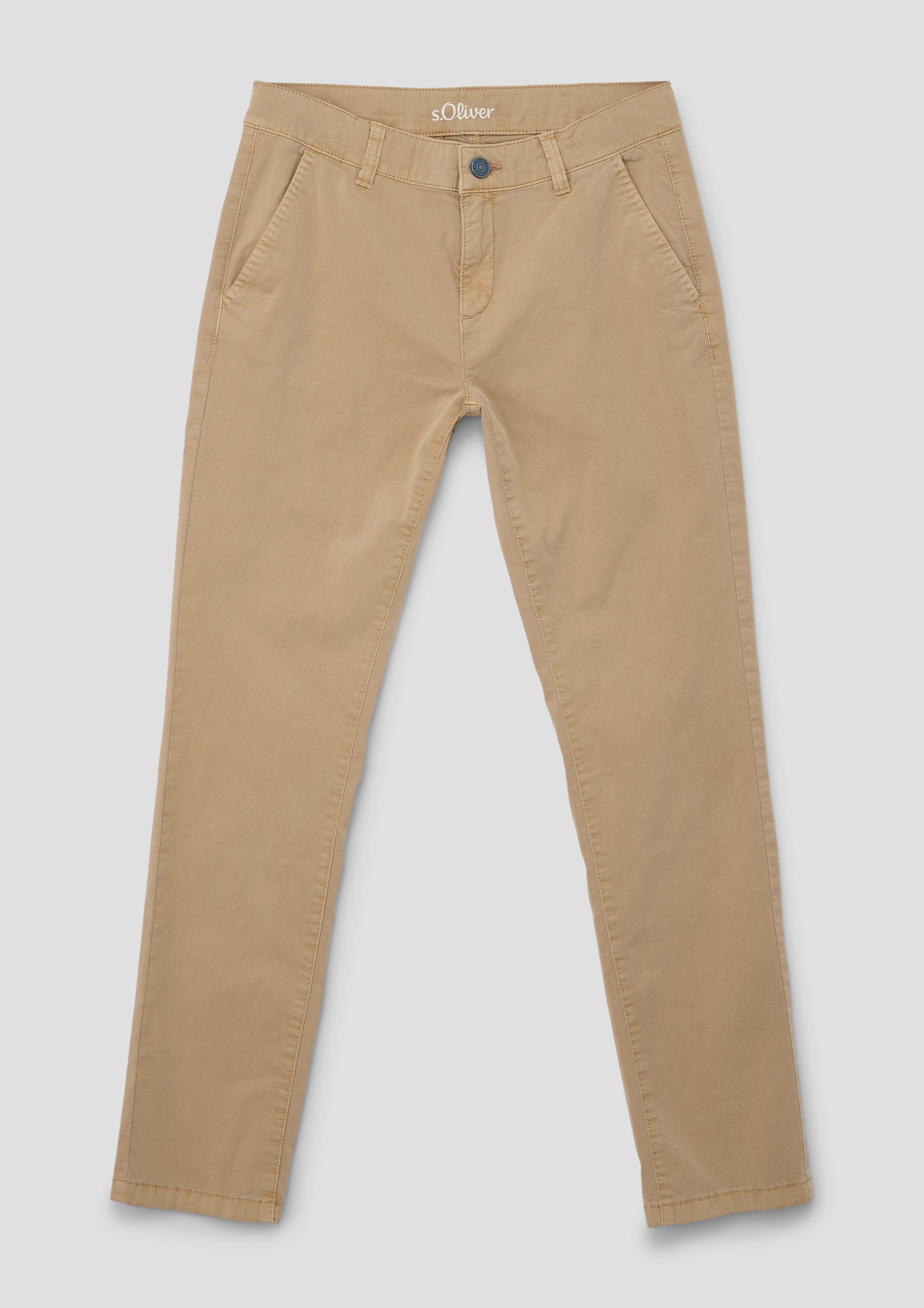 s.Oliver Stoffhose Elastische Chinohose aus Twill Garment Dye