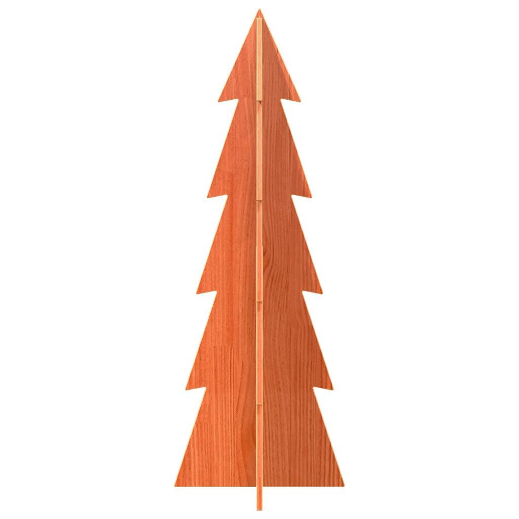vidaXL Künstlicher Weihnachtsbaum Weihnachtsbaum zum Schmücken Wachsbraun 112cm Massivholz Kiefer