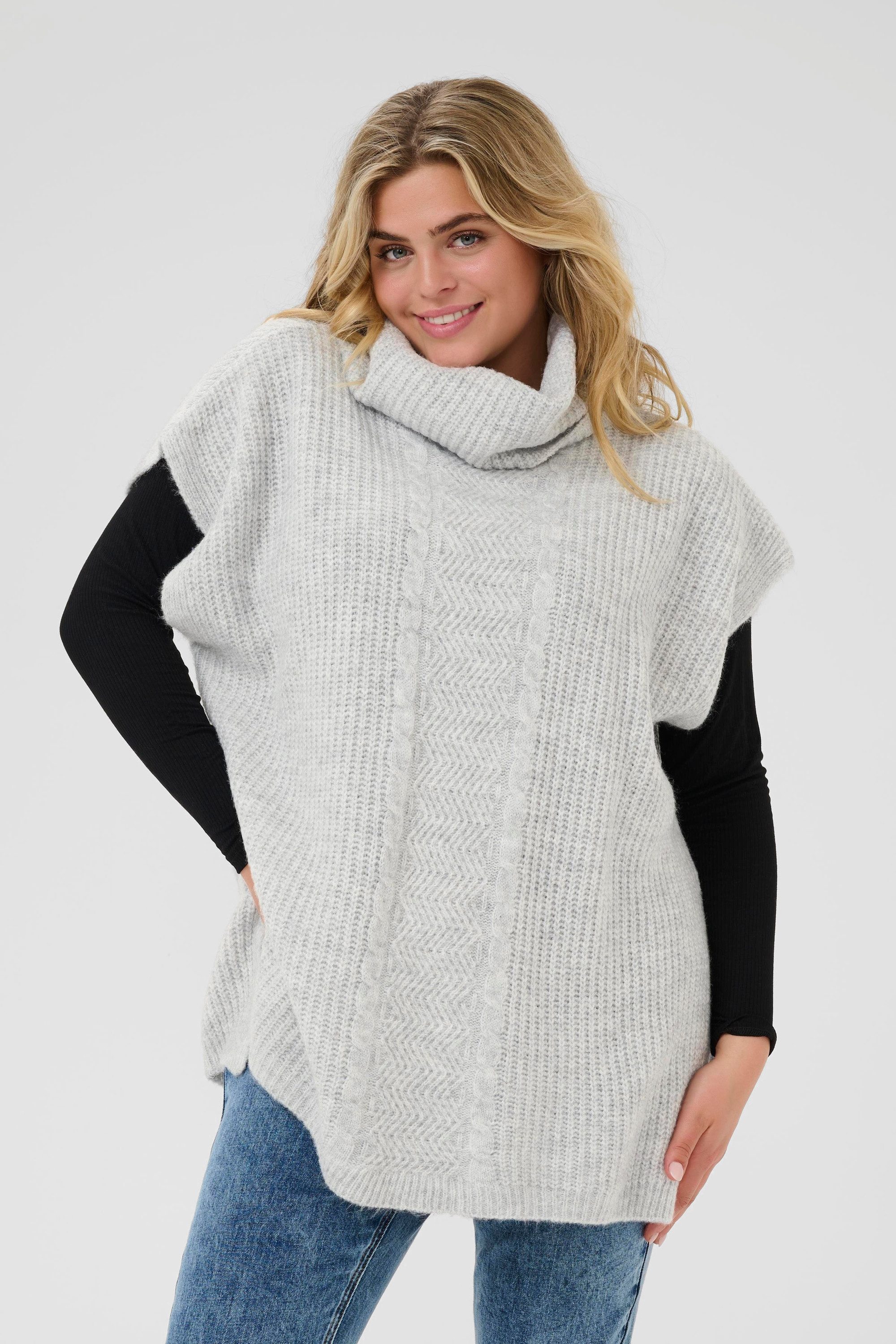 KAFFE Curve Strickponcho Poncho KCmala plus