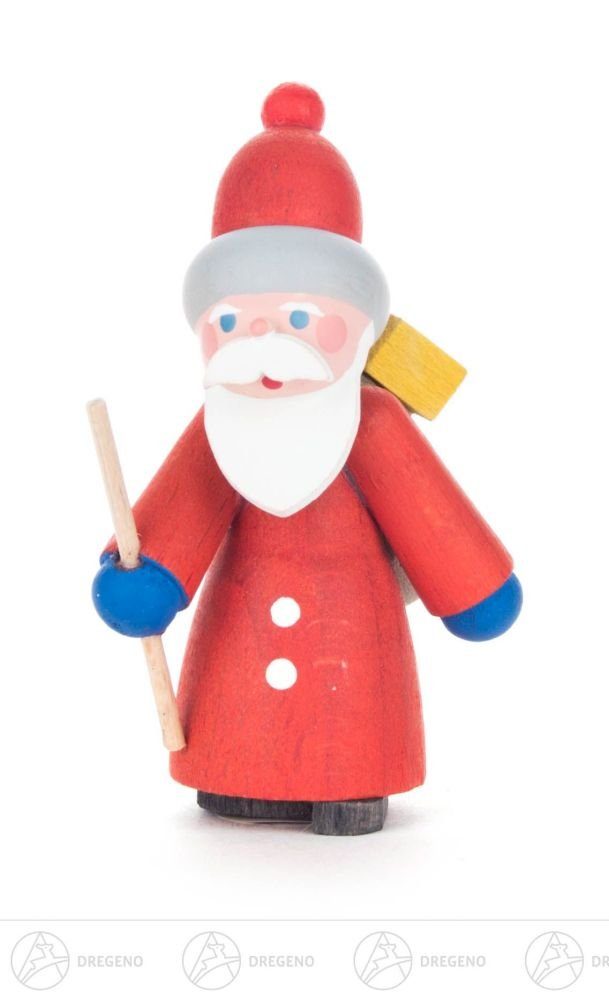 Dregeno Erzgebirge Weihnachtsfigur Weihnachtliche Miniatur Weihnachtsmann Breite x Höhe x Tiefe 3,5 cmx