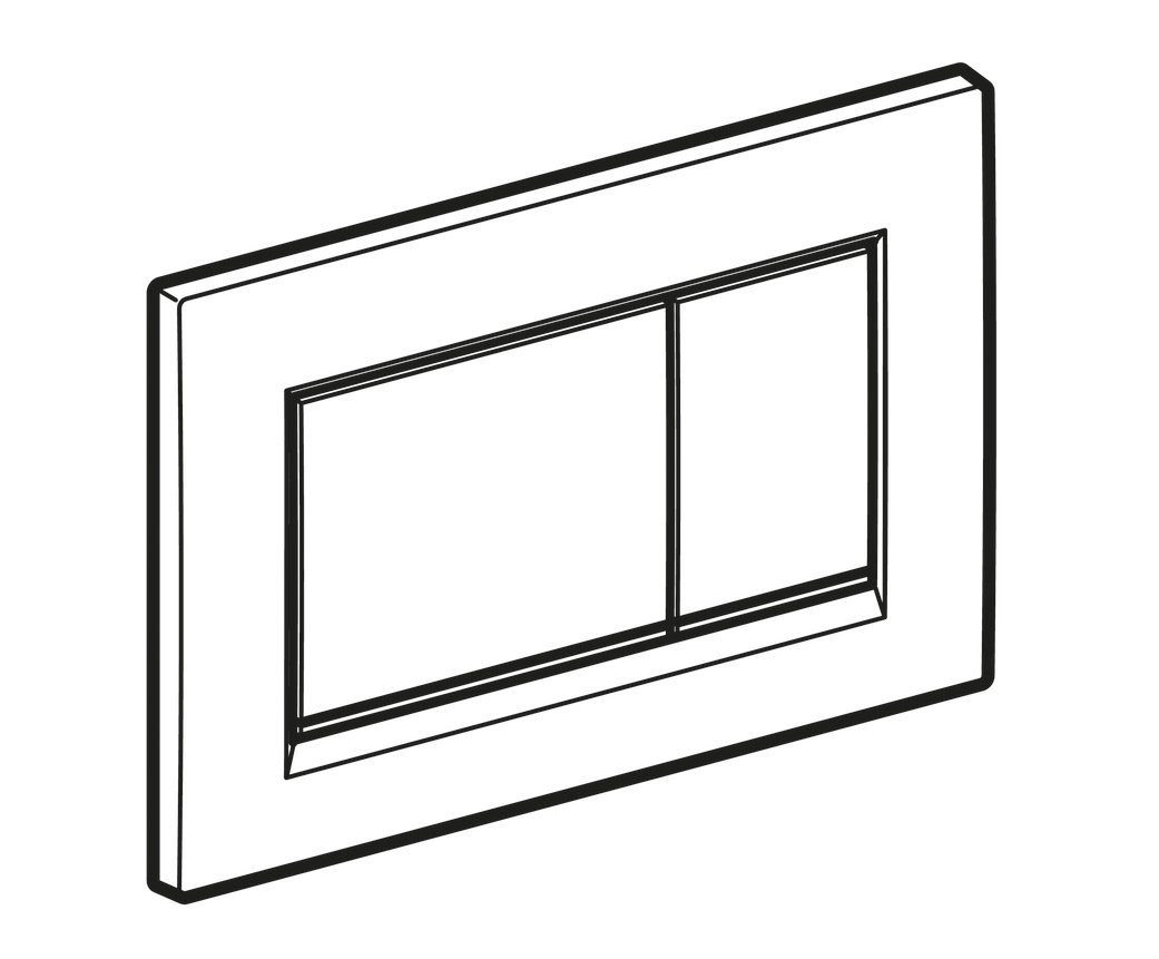 GEBERIT Betätigungsplatte SIGMA30 Dual Ausstellungsplatte, Schwarz Glanz/ Chrom, Plast, Geberit-115-883-KM-1