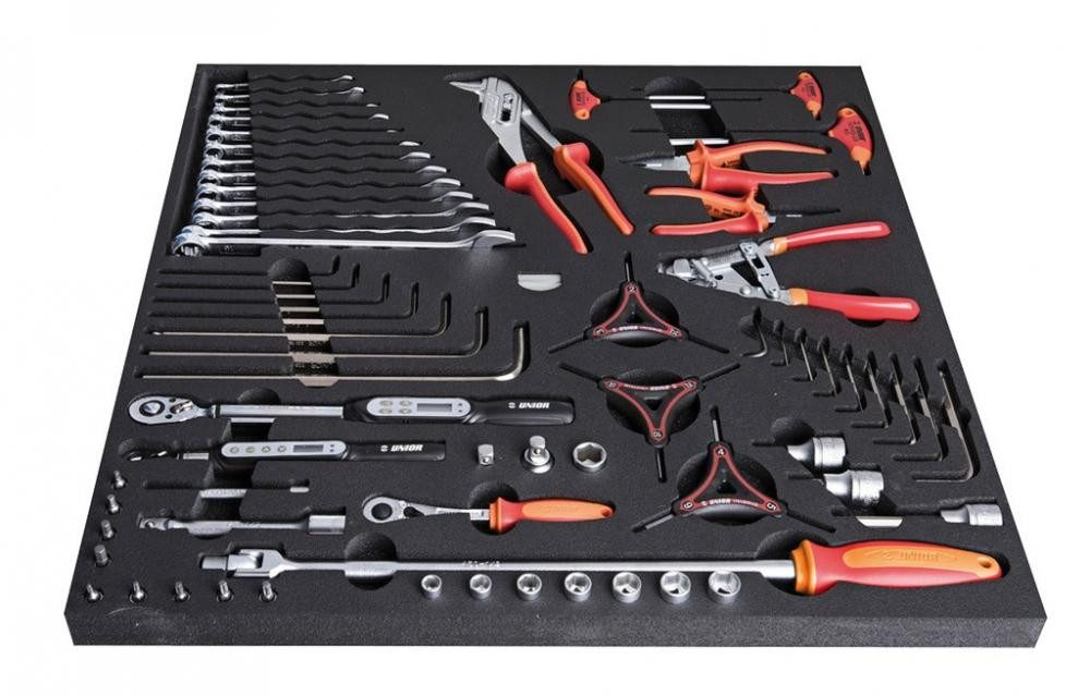 Unior Fahrradwerkzeugset Unior Werkzeugset SOS Drehmoment + Zange rot 68teilig SET4-2600AC-US