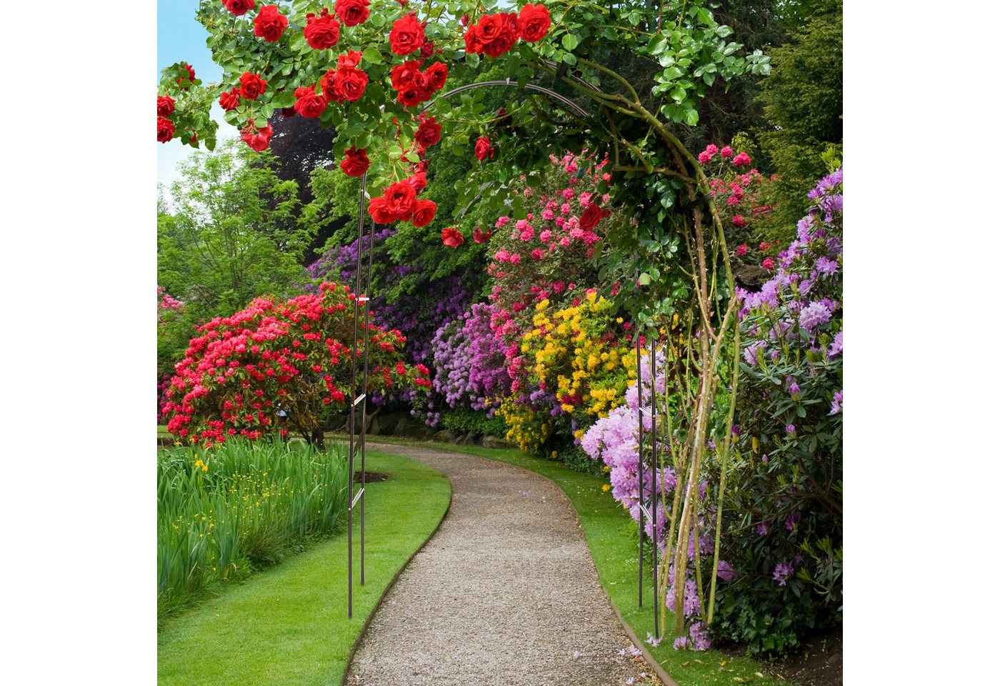 Thumbnail - relaxdays Rosenbogen Torbogen Garten für Rosen 240 cm