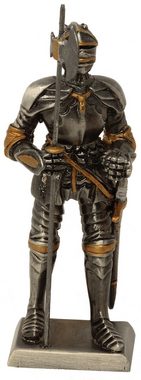 MystiCalls Dekofigur Zinnritter mit Hellebarde - Ritter Ritterfigur Zinn Zinnfigur (1 St), Aus Zinn gegossen