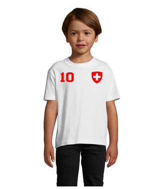 Blondie & Brownie T-Shirt Kinder Schweiz Swiss Sport Trikot Fußball Meister WM Europa EM