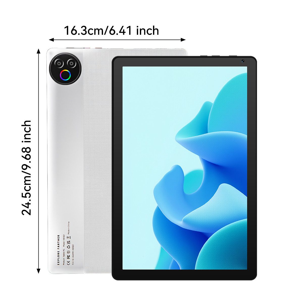 BUFO 10,1 Zoll 20(3+17)GB RAM 64GB ROM, Android 15, HD 1280x800, 5G WiFi Tablet (10,1", BT 5.4, WiFi 6, Dual-Kamera)