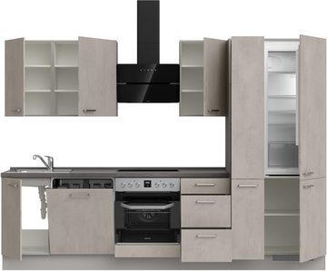 nobilia® Küchenzeile "Riva premium", vormontiert, Ausrichtung wählbar, Breite 300 cm, ohne E-Geräte