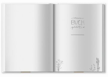 Eine der Guten Verlag Notizbuch Rezeptbuch - Meine liebsten Rezepte, weiß, Großes A4 DIY Kochbuch zum Selberschreiben, Handlettering, Hardcover