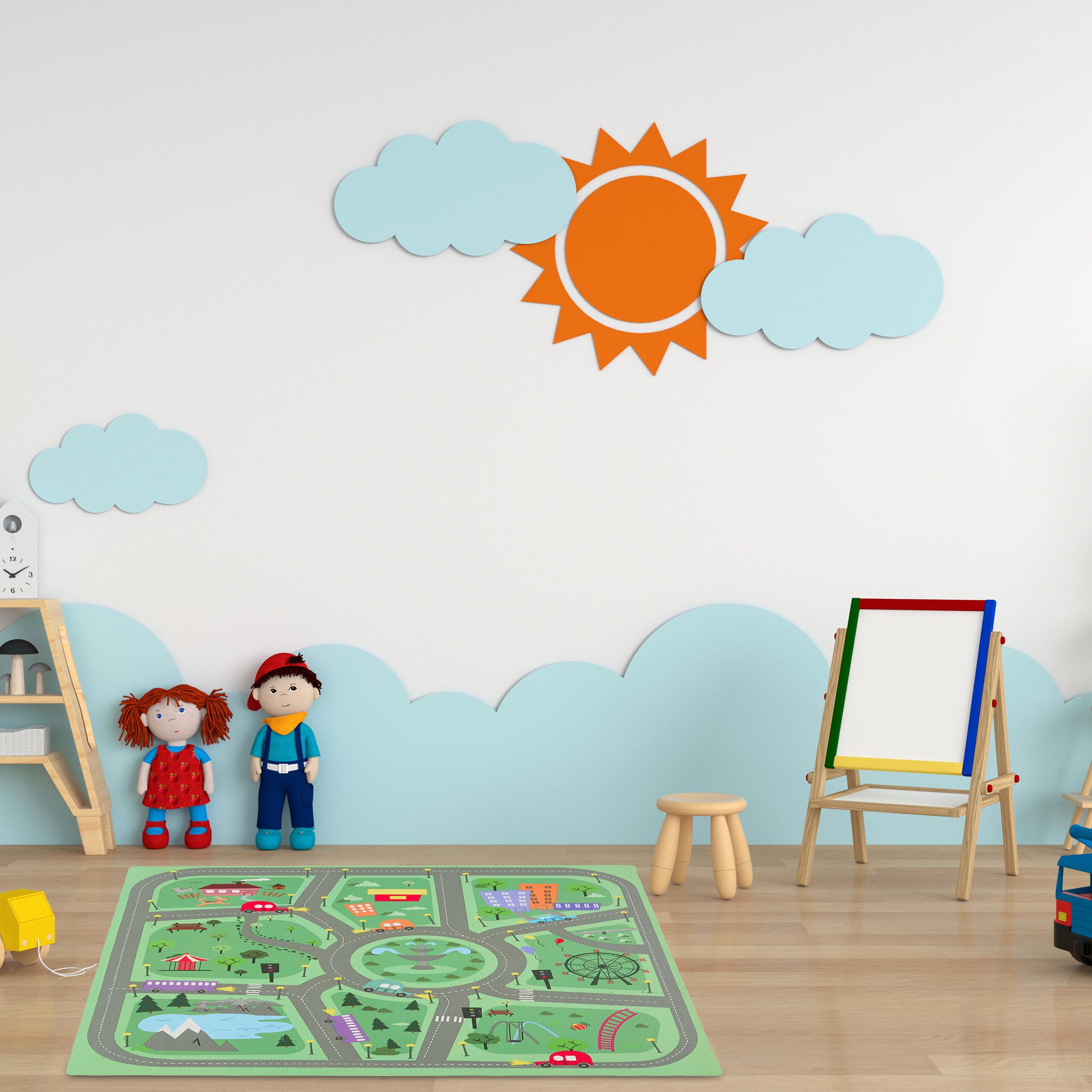 relaxdays Spielmatte Puzzlematte Stadt günstig online kaufen