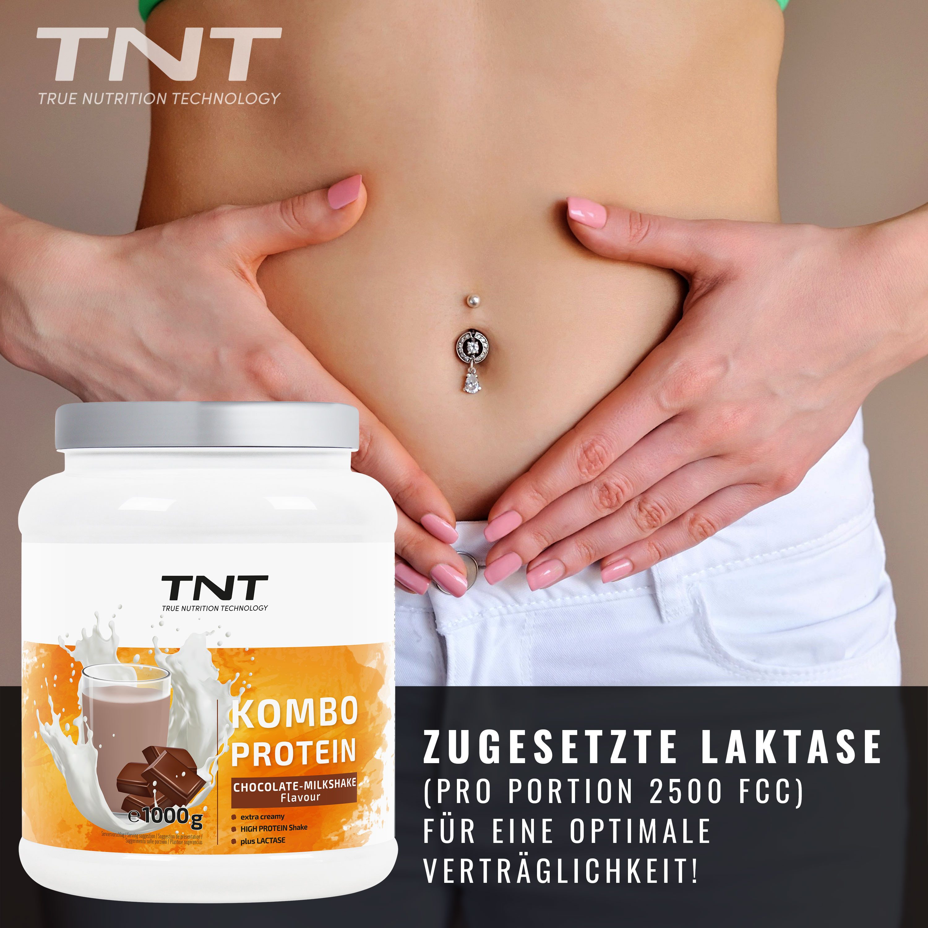 TNT (True Nutrition Technology) Kombo Protein - Extra cremige Konsistenz - mit Flohsamenschalenpulver Pulver