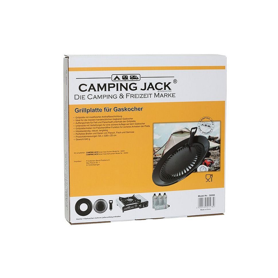Durchmesser für cm Gaskocher, Grillplatte, Camping Grillaufsatz 32 Kartuschen Jack®