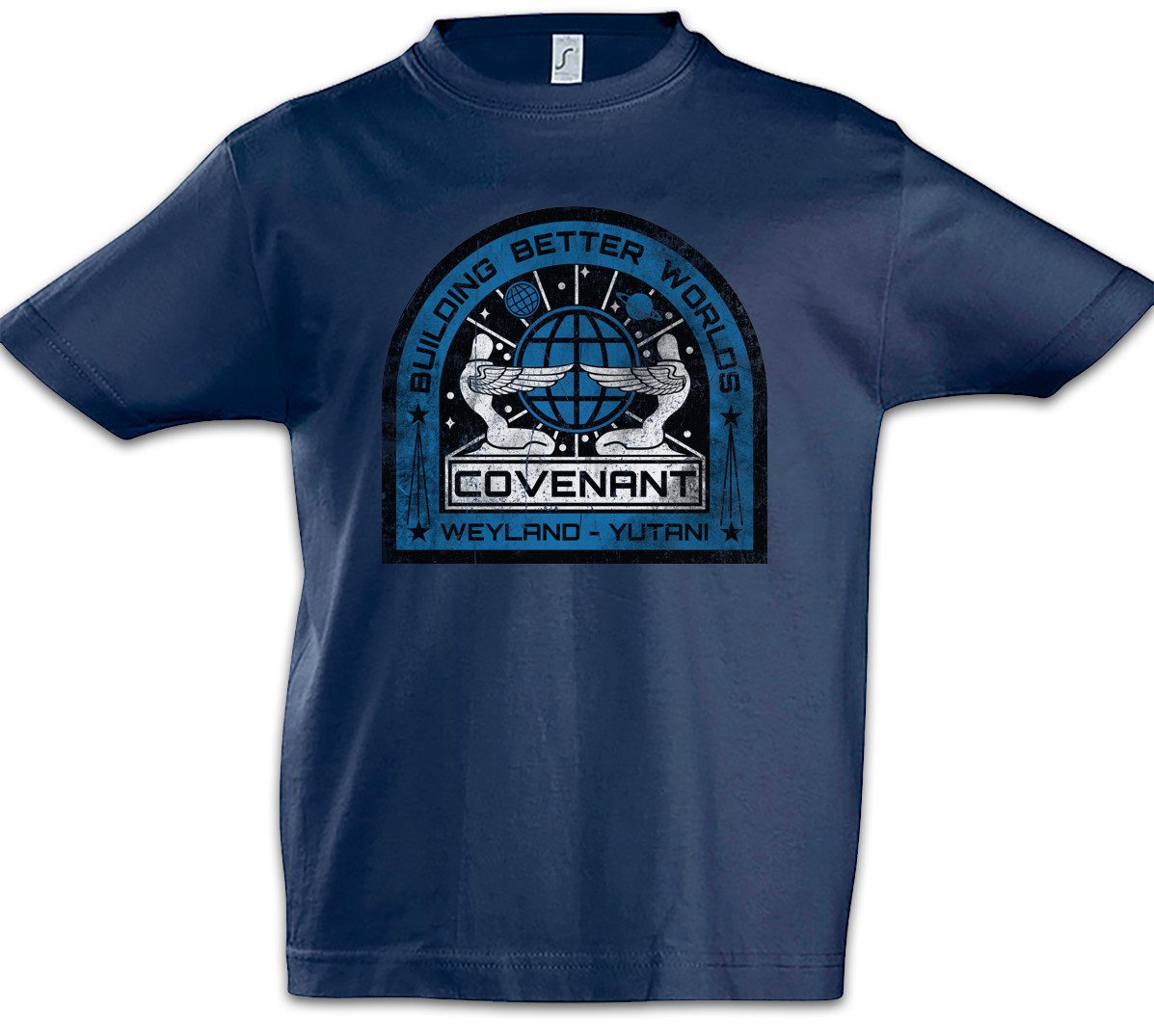 Print-Shirt USCSS Covenant Patch Kinder T-Shirt Prometheus Nostromo Weyland Alien