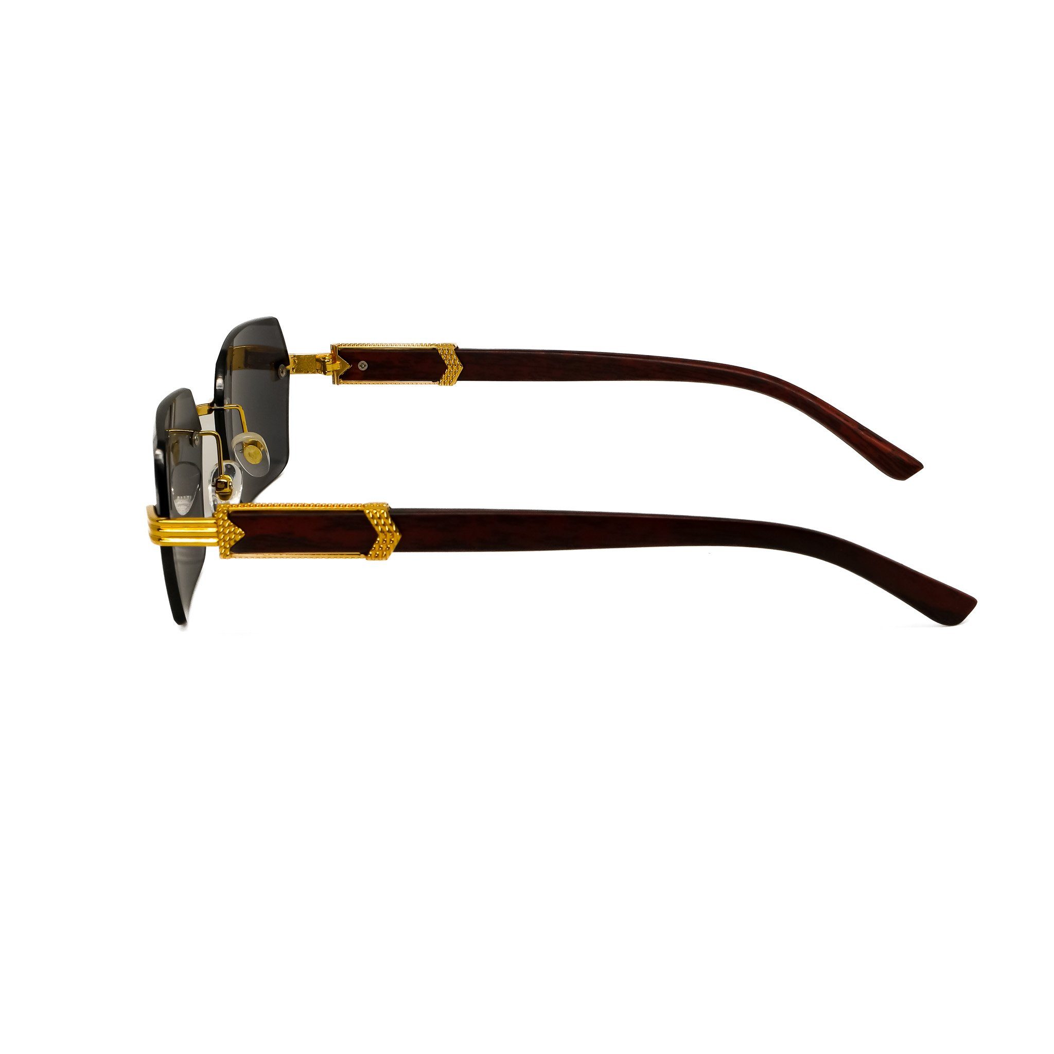salazar.plus Sonnenbrille Randlos Rechteckig Unisex 2 Farben Rahmenlos Damen Herren Brille