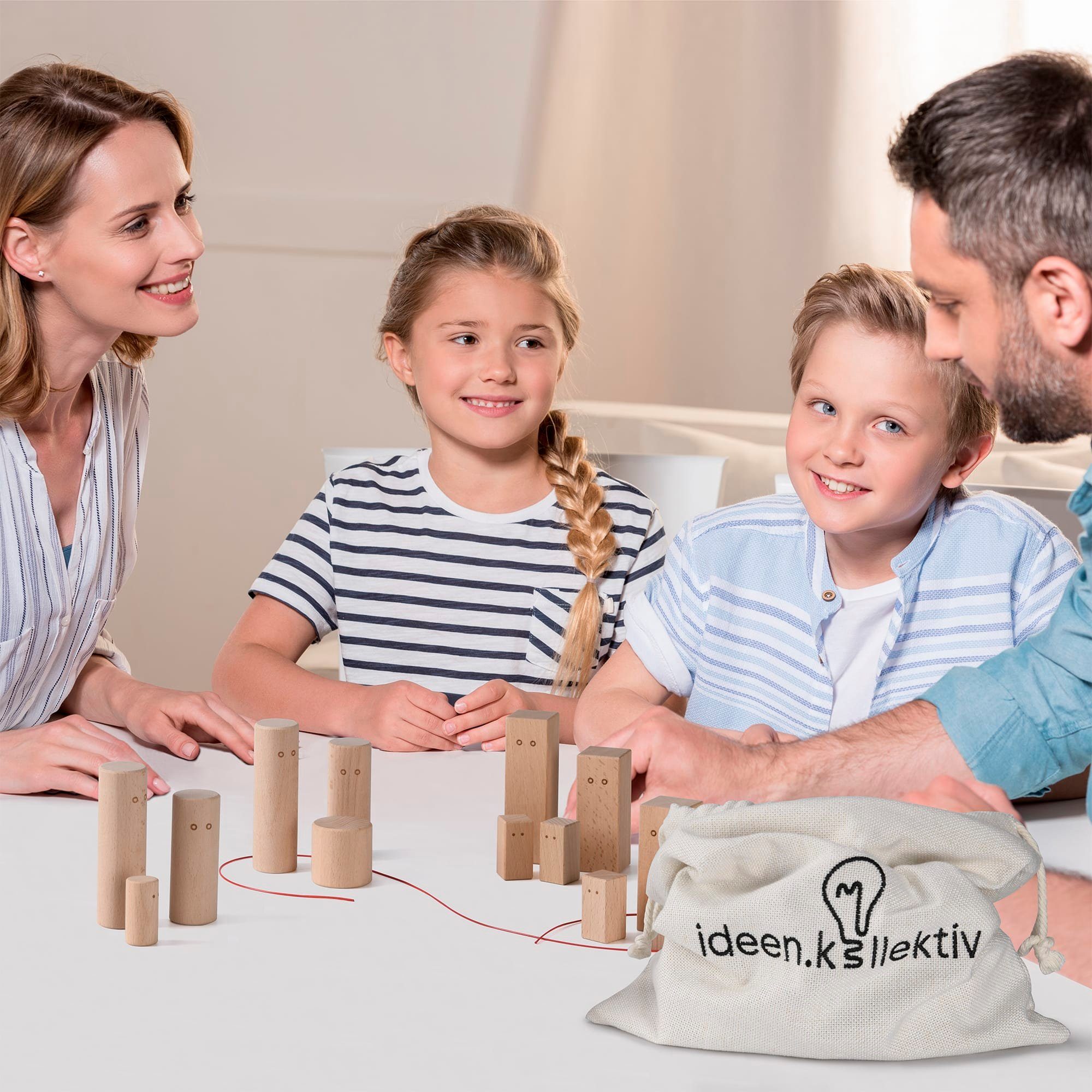 ideen.kollektiv Lernspielzeug einzelne Systembrett Pro Figuren - Premium Figuren aus Buchenholz, für systemische Aufstellung, Familienaufstellung & Coaching