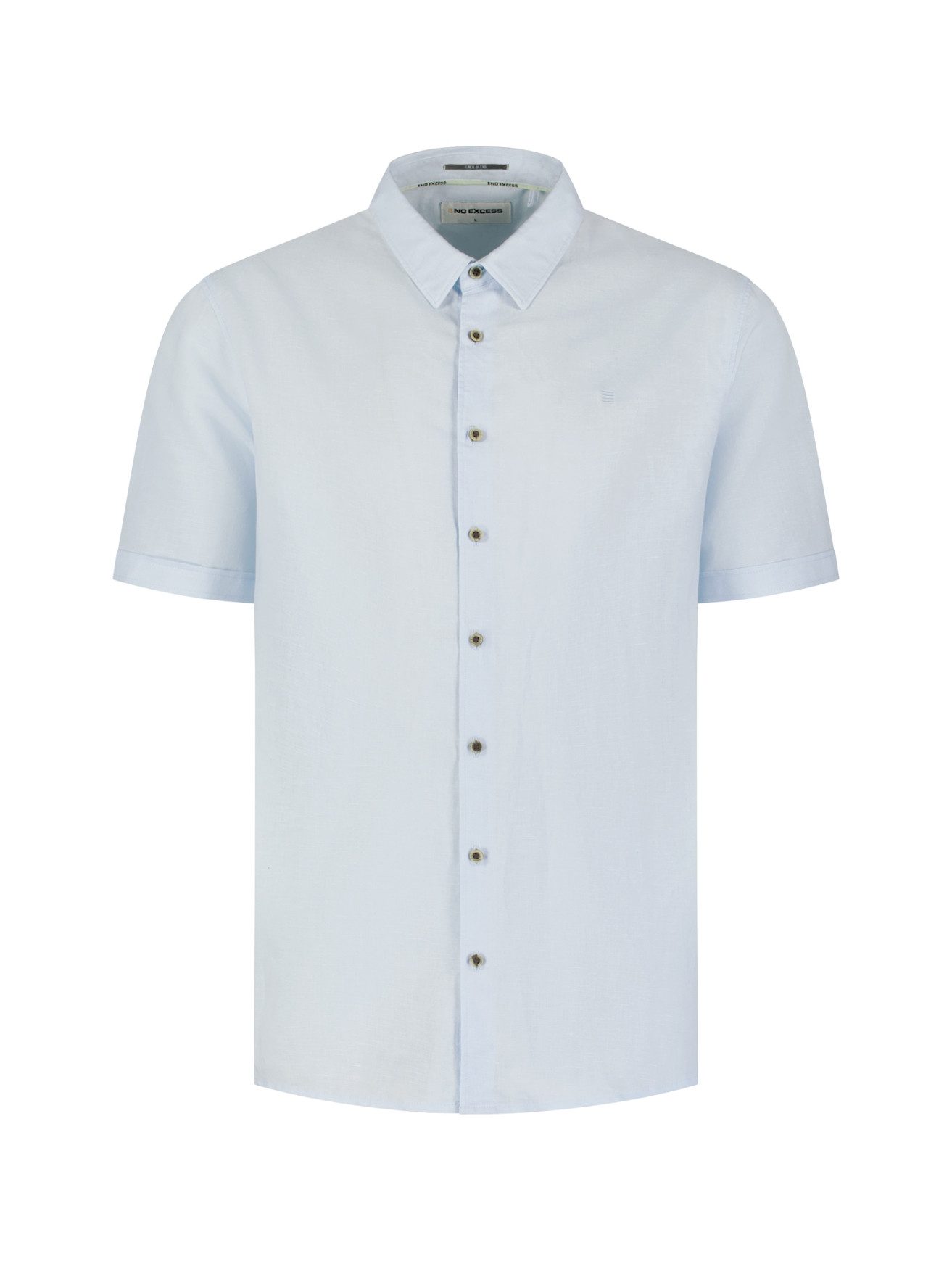 NO EXCESS Leinenhemd Shirt Short Sleeve With Linen