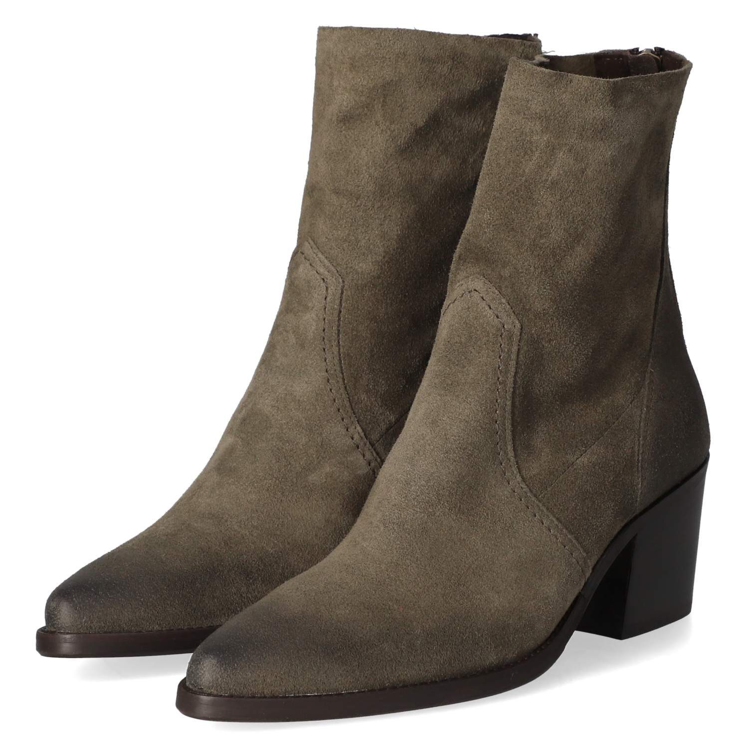 Paul Green 8075-070 Damen Rauleder green Schlupfstiefel