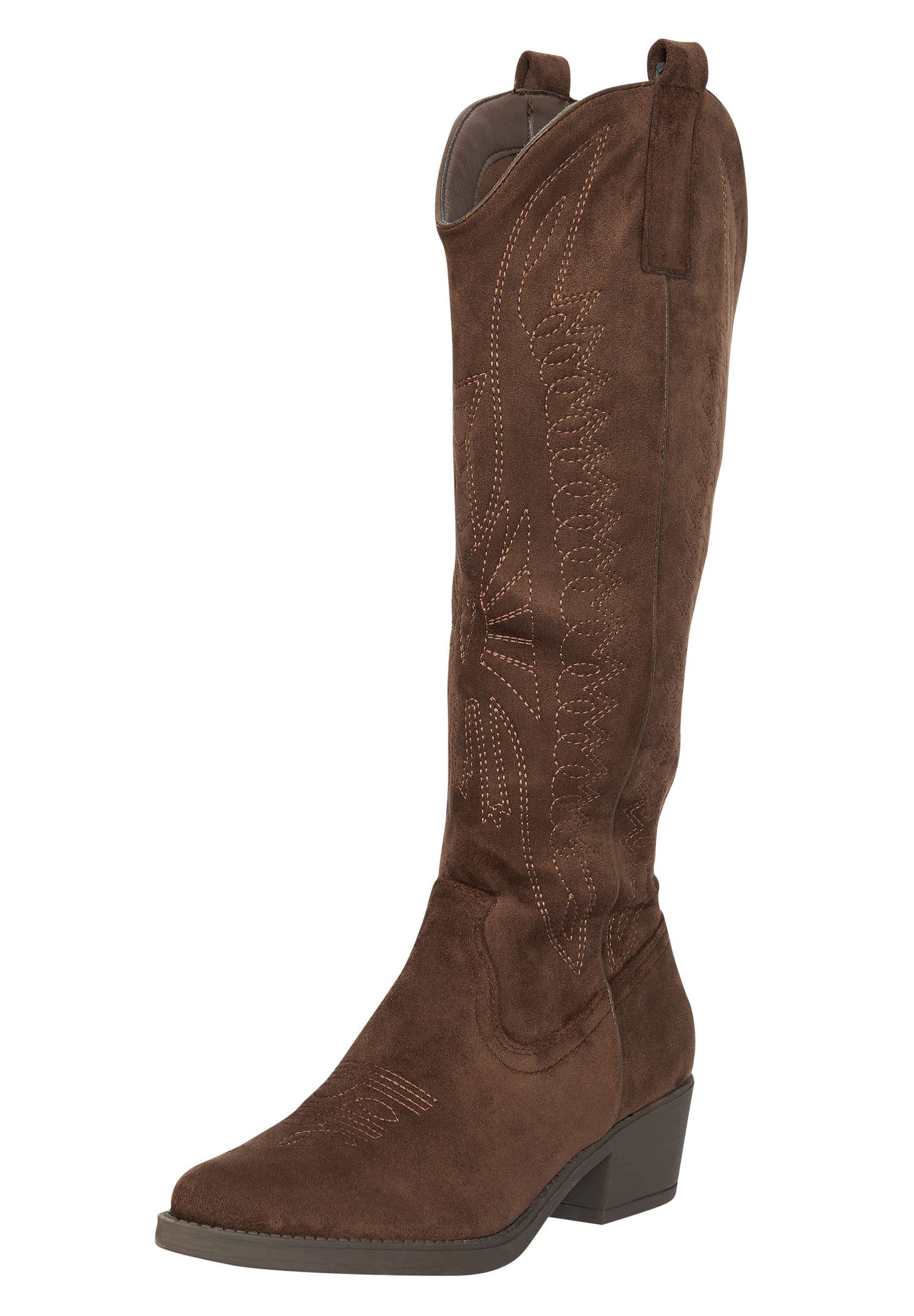 Salinyang Western Boots Damen kniehoch mit modernem Cowboy Look Stiefel