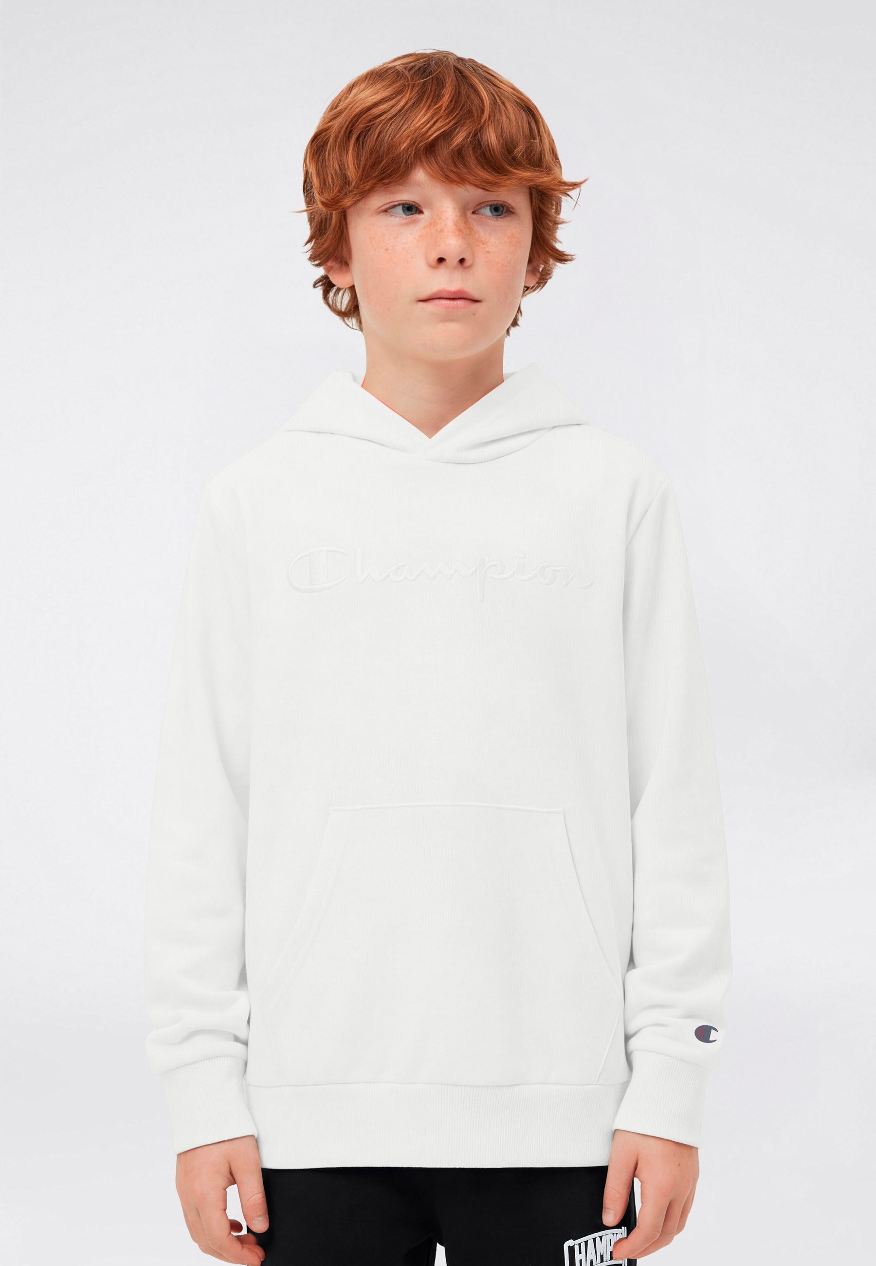 Champion Kapuzensweatshirt ICONS TONAL Hoodie with Large Logo mit Kapuze, Langarm, aus Baumwolle und Polyester, gerader Abschluss