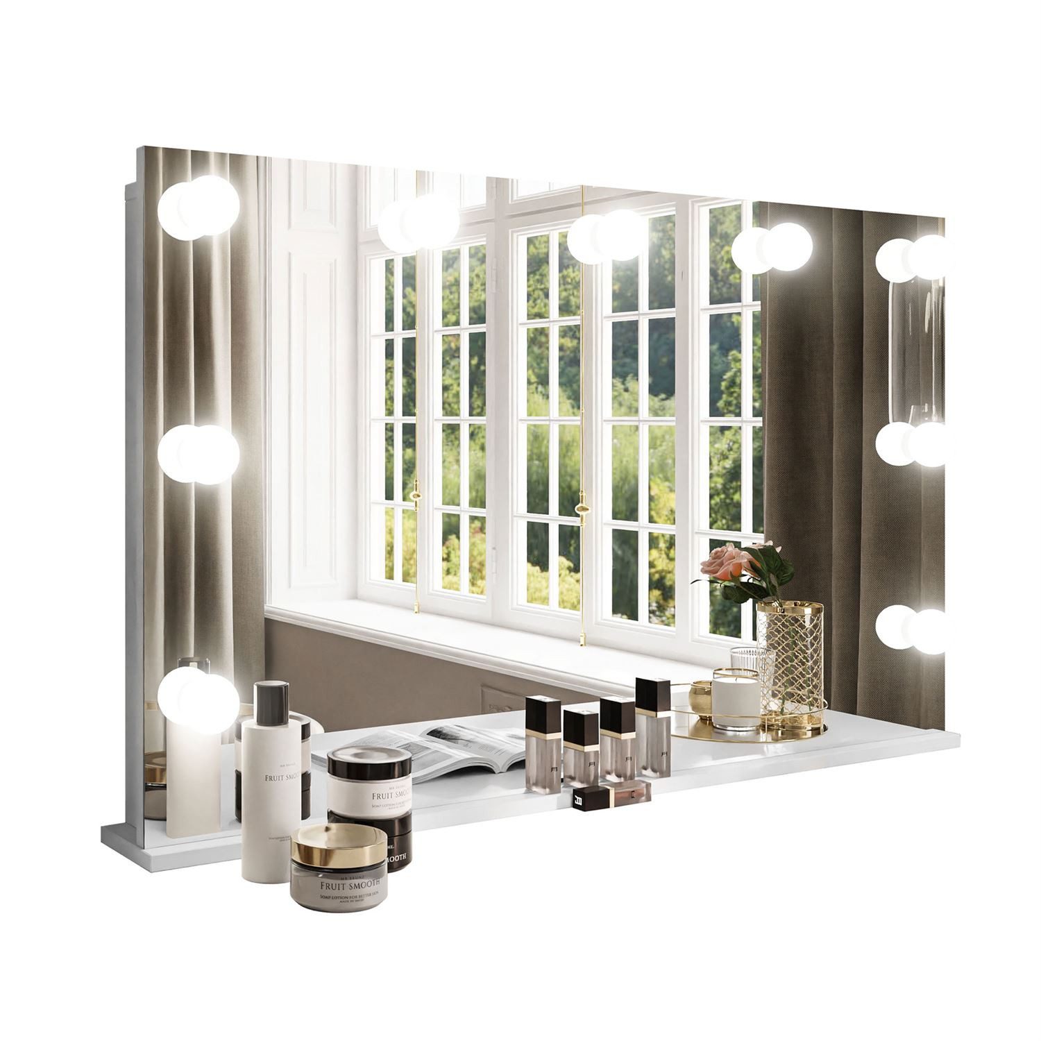 Lookway Schminkspiegel MADA ELITE Spiegel mit LED Beleuchtung, 110x67x12 cm