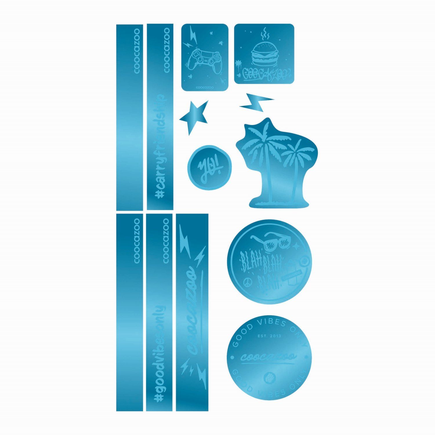 Schulrucksack coocazoo Reflektierendes Sticker-Set "Blue"