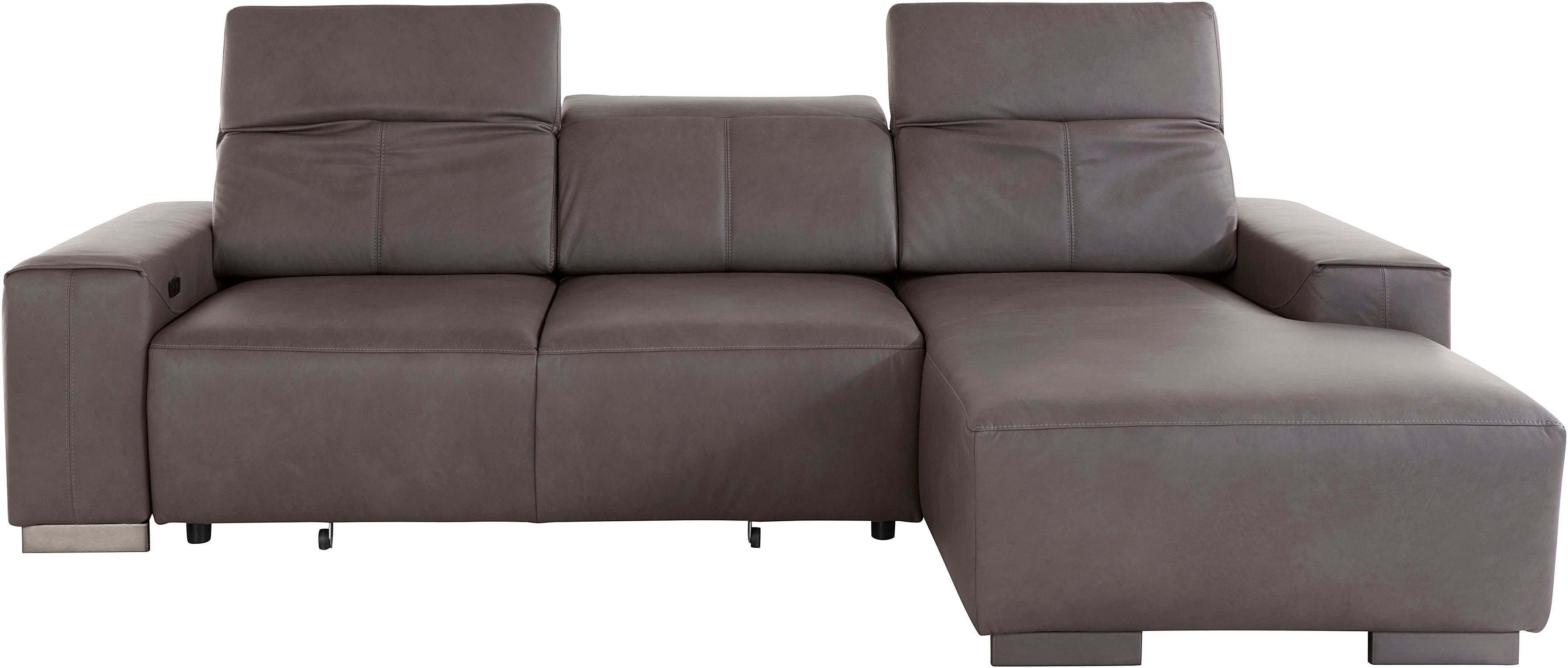 COTTA Sofa, mit Kofteilverstellung und elektrischer Sitztiefenverstellung