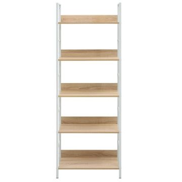 furnicato Bücherregal 5 Regalböden Eiche 60x27,6x158,5 cm Holzwerkstoff