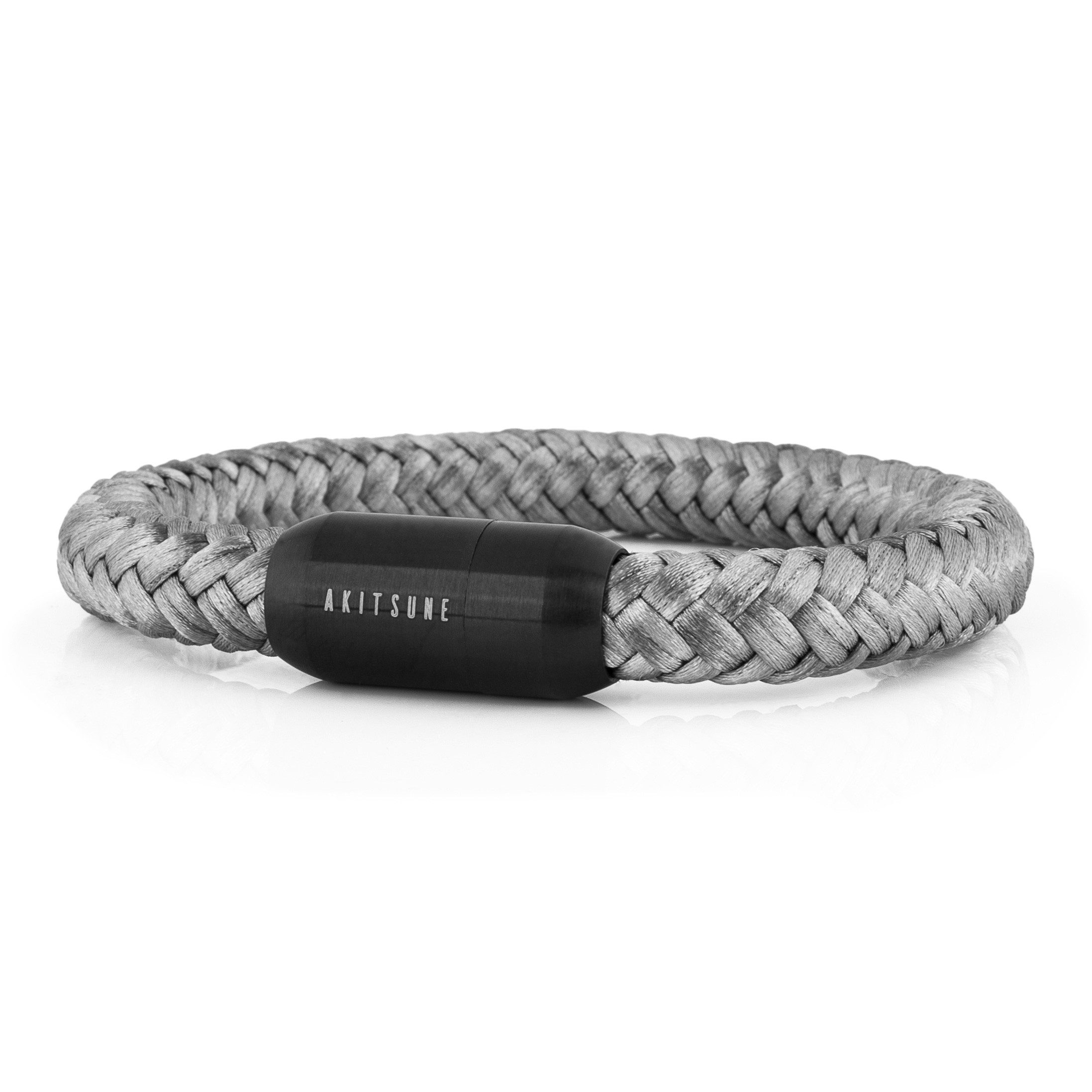 Akitsune Armband Portus Segeltau-Armband Schwarz-Dunkelgrau 20cm