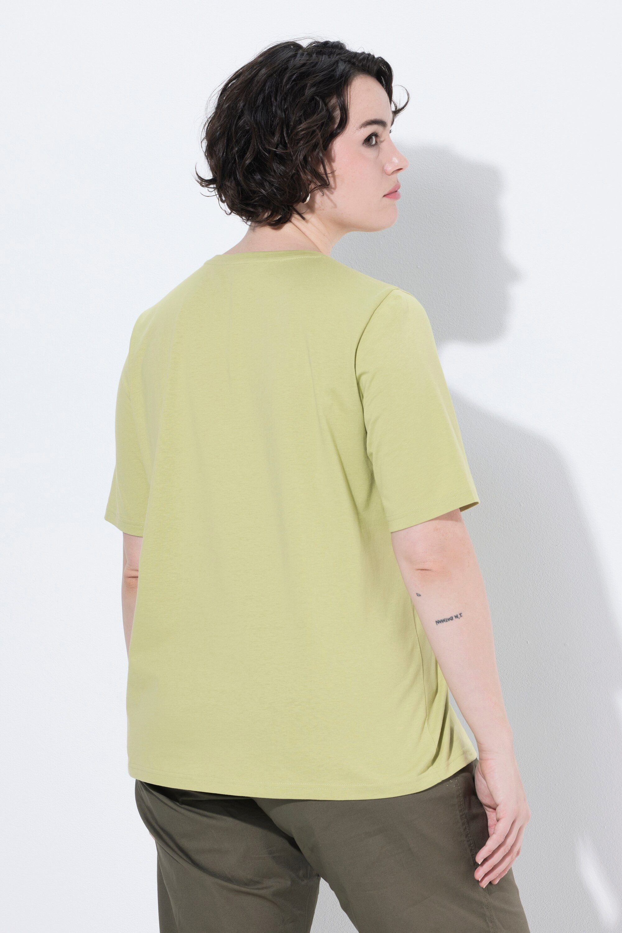 Ulla Popken T-Shirt T-Shirt Smoothie Classic Rundhals Halbarm