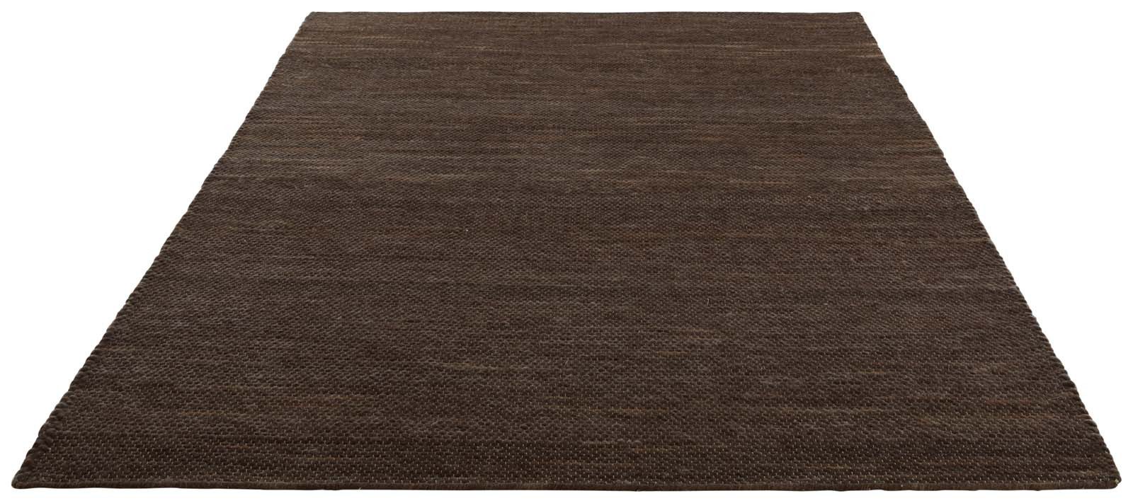 TaraCarpet Wollteppich TaraCarpet Bern Modern fürs Wohnzimmer Schlafzimmer Esszimmer Wolltep, rechteckig, Höhe: 5 mm, Wollteppich braun Wohnzimmer Schlafzimmer  – Bild 5 von 5